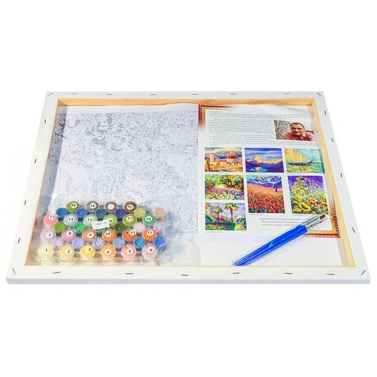 Картина по номерам «Сиреневый вечер. Крым» — картинка 3