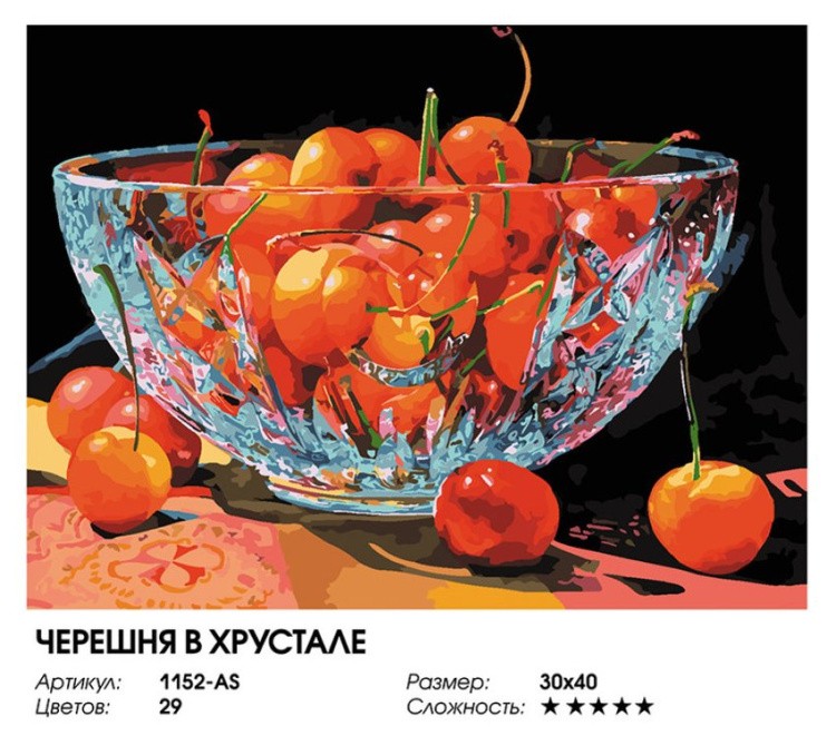 Картина по номерам «Черешня в хрустале» — картинка 2