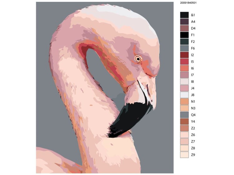 Картина по номерам «Фламинго» — картинка 2