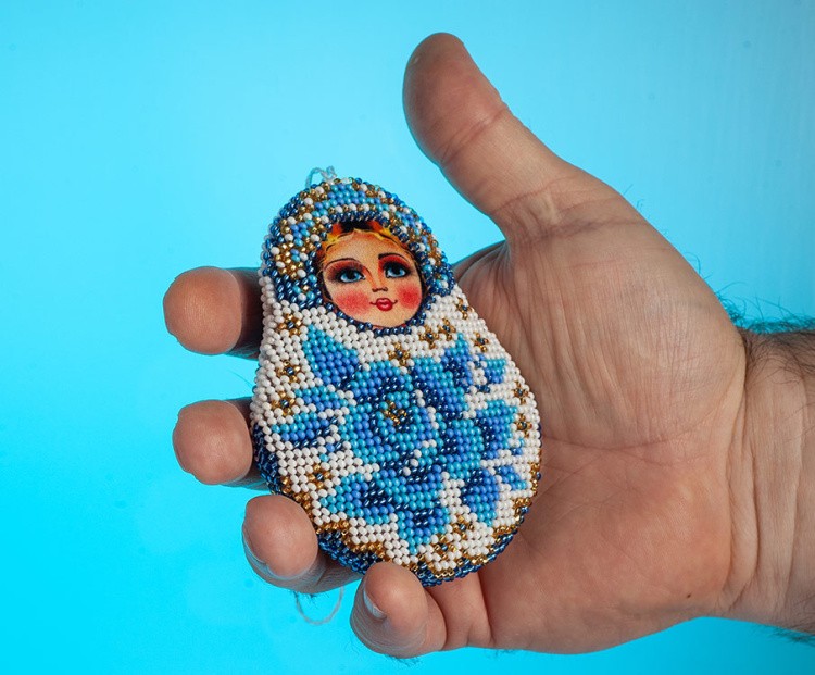 Набор для вышивания «Матрешка Гжель» — картинка 5