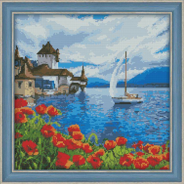 Алмазная вышивка «Цветущая бухта» — картинка 2