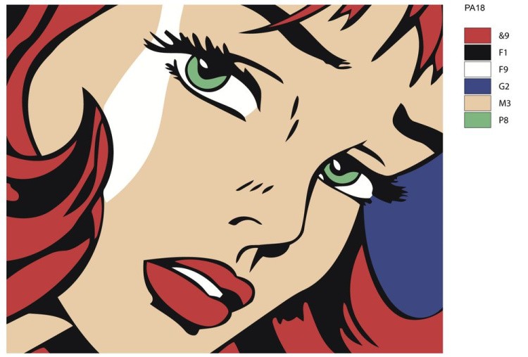 Картина по номерам «Зеленые глаза» — картинка 2