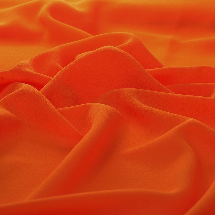 Ткань Креп-шифон, 5 м, ширина 150 см, 105 г/м2, цвет: мандариновый, TBY — картинка 3