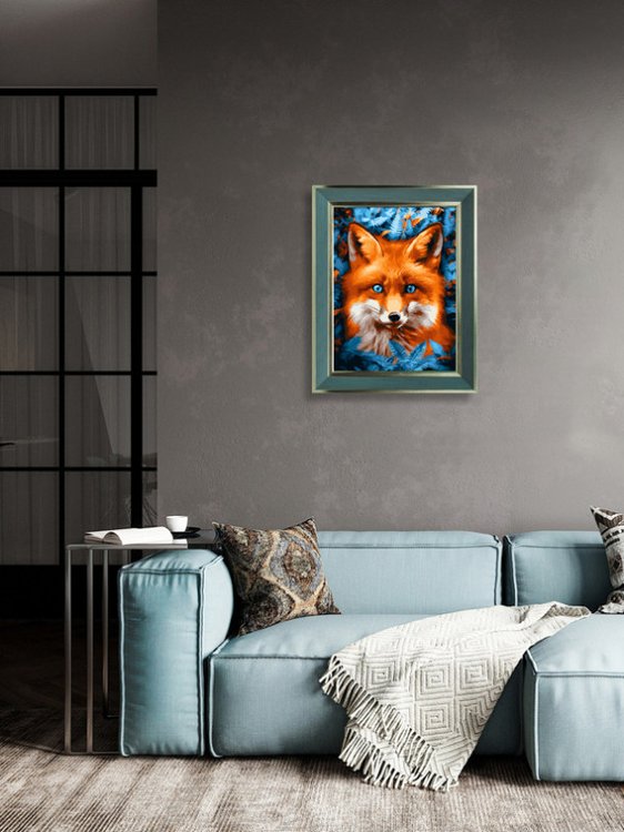 Картина по номерам «Голубоглазая лисица» — картинка 8