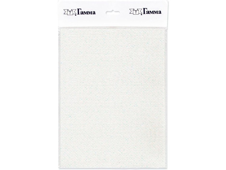 Канва Aida 11 Gamma белая с перламутром люрексом 150x100 см — картинка 2