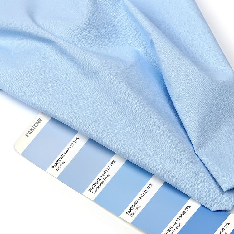 Ткань Поплин стрейч, 1 м х 150 см, 125 г/м², цвет: бледно-голубой, TBY — картинка 4