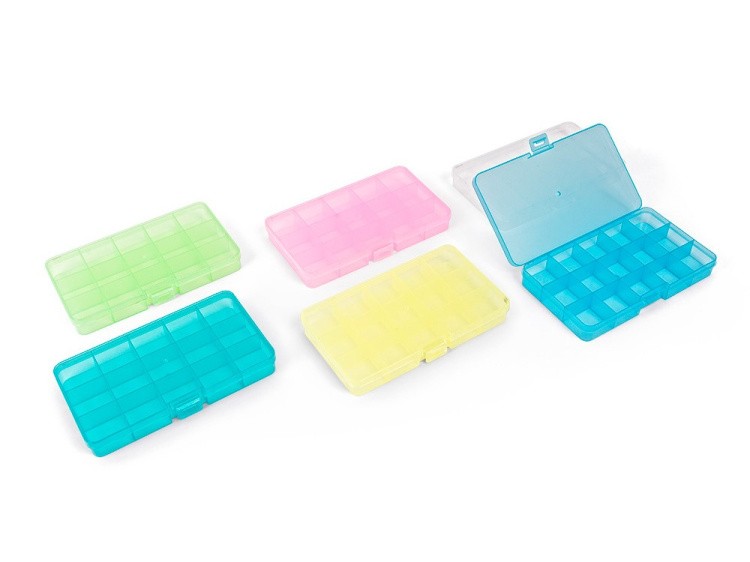 Коробка для швейных принадлежностей Gamma, цвет: бирюзовый прозрачный — картинка 2