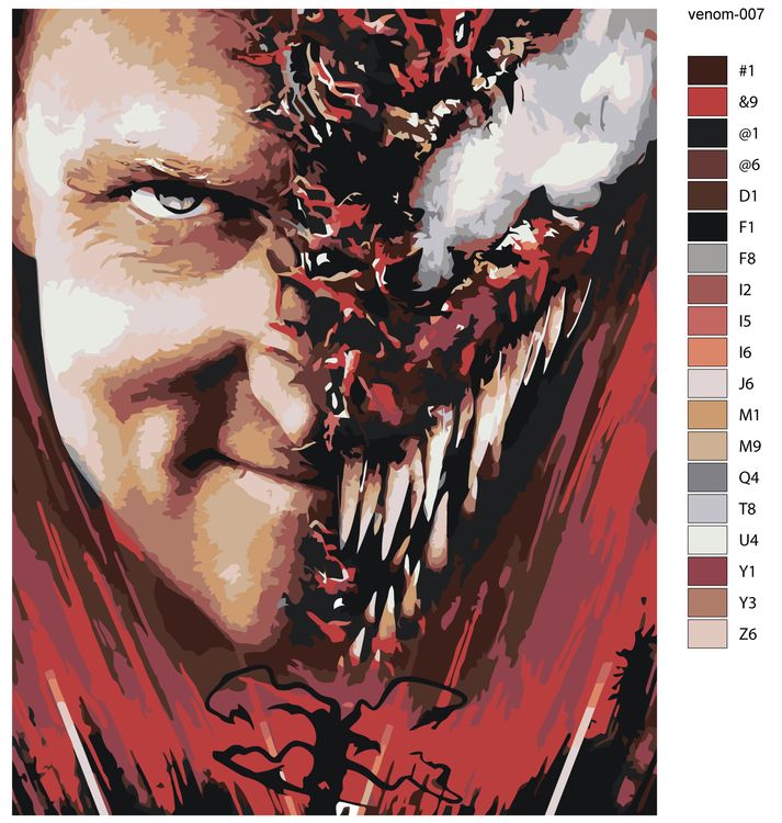Картина по номерам «Веном: Карнаж - Вуди Харрельсон» — картинка 2
