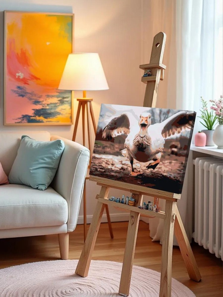 Картина по номерам «Гусь за тобой несусь» — картинка 9