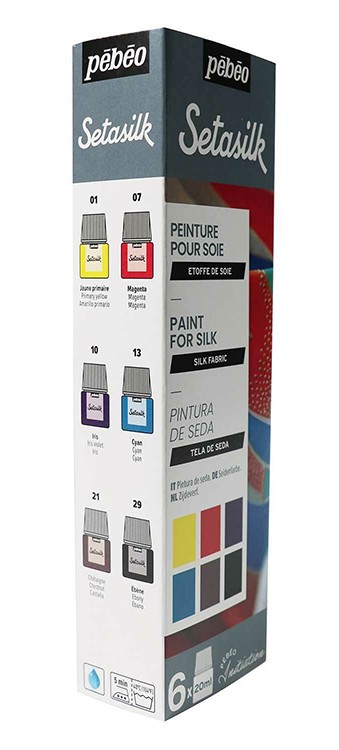 Набор красок Setasilk «Открытие» по шелку PEBEO, 6 цв., 20 мл — картинка 3