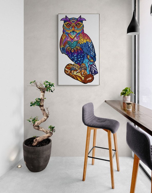 Деревянные пазлы «Величественная Сова L», Woodbests — картинка 7