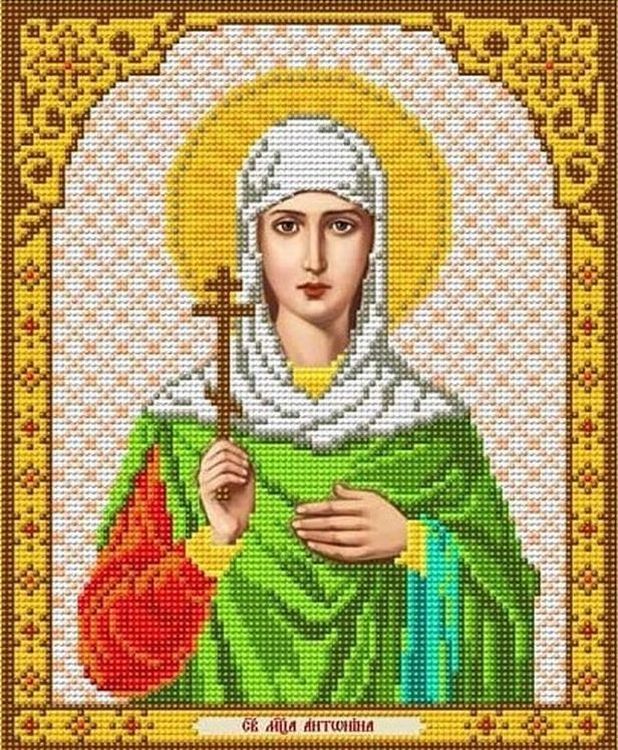 Рисунок на ткани «Святая Антонина»
