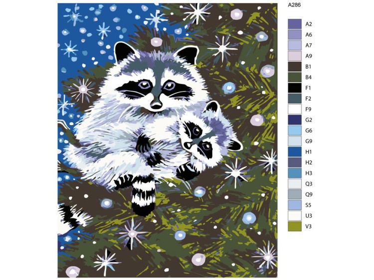 Картина по номерам «Енотики» — картинка 2