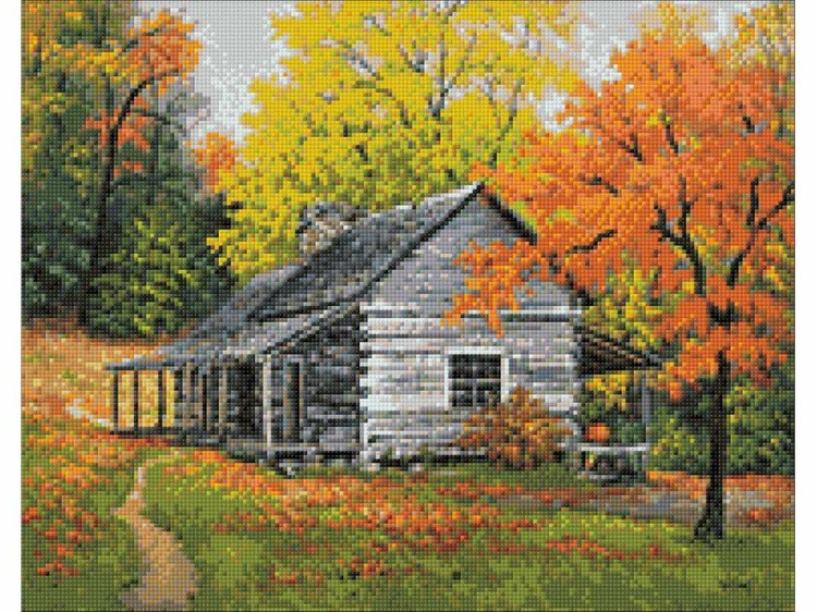 Алмазная вышивка «Домик в лесу» — картинка 3