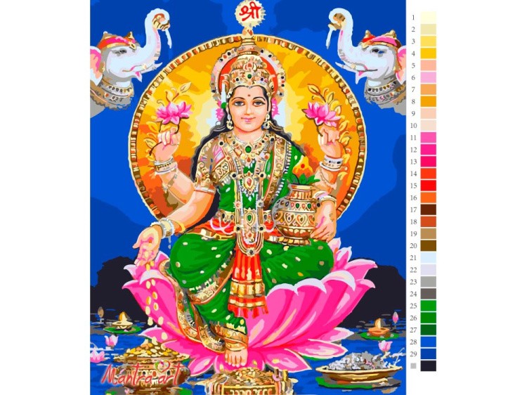 Картина по номерам «Лакшми» — картинка 2