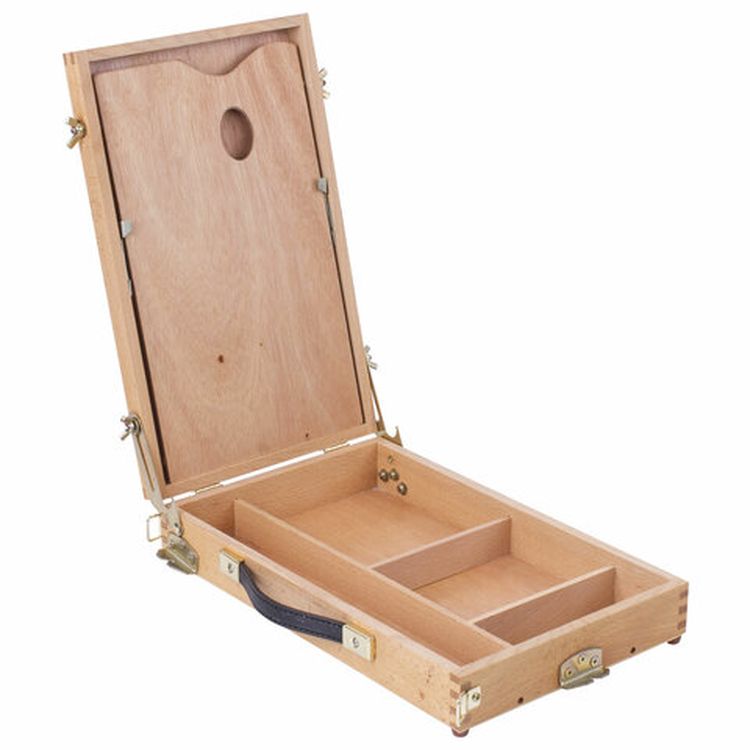 Этюдник BRAUBERG ART CLASSIC, бук, 40х25х7,5 см, высота холста 70 см, ножки метал 90 см, ремень — картинка 4