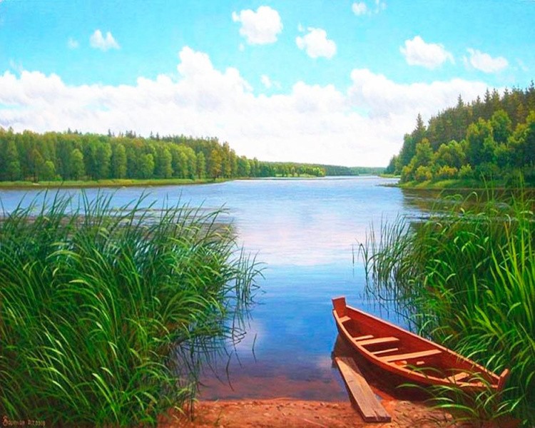Картина по номерам «Тихое озеро»