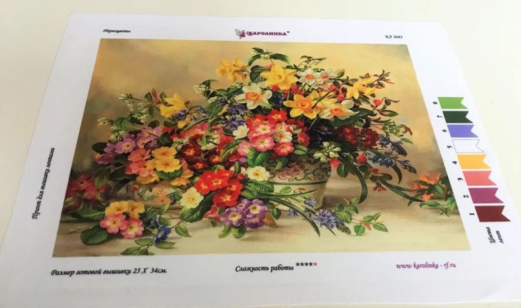 Рисунок на ткани «Букет» — картинка 2