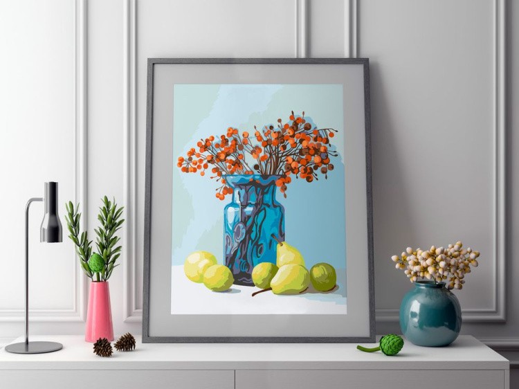 Картина по номерам «Натюрморт с рябиной» — картинка 4