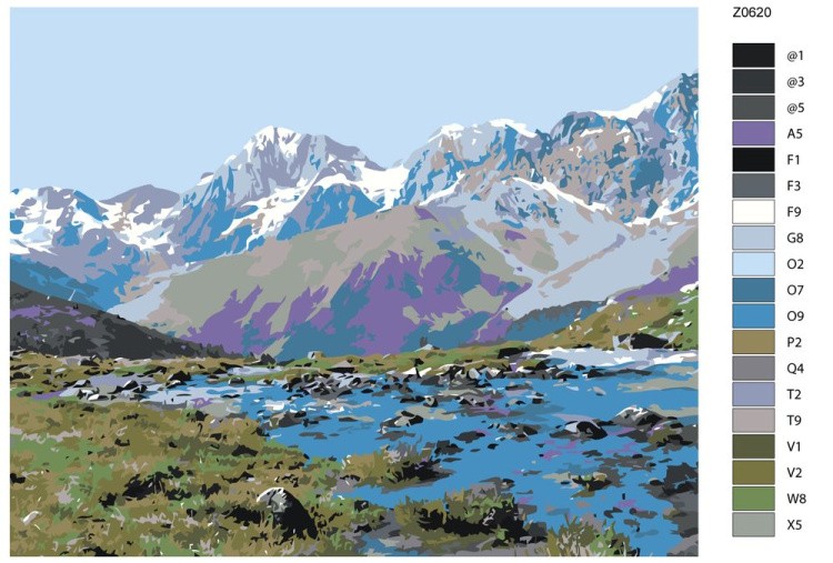 Картина по номерам «Красота гор» — картинка 2