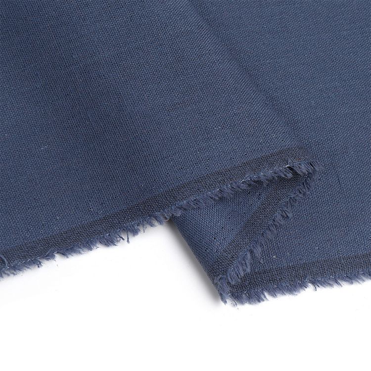 Ткань льняная, 10 м, ширина 140 см, 185 г/м², цвет: 52 джинс, TBY — картинка 4