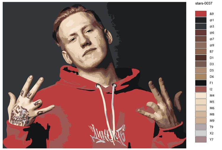 Картина по номерам «Блогер, стример и рэпер Даня Кашин» — картинка 2