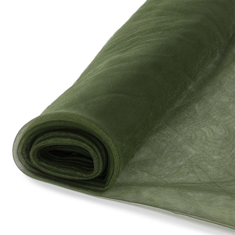 Фатин Kristal средней жесткости, блестящий, 5 м, ширина 300 см, 100% полиэстер, цвет: хаки — картинка 3