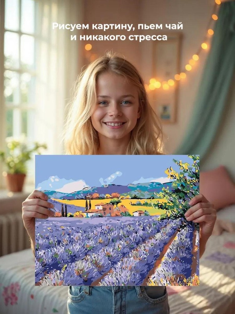 Картина по номерам «Лавандовое поле 2» — картинка 6