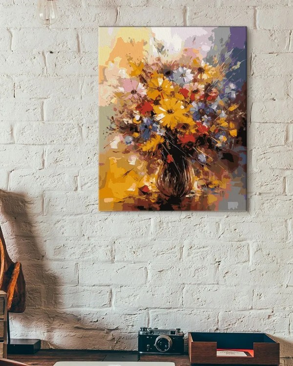 Картина по номерам «Букет из полевых цветов» — картинка 3