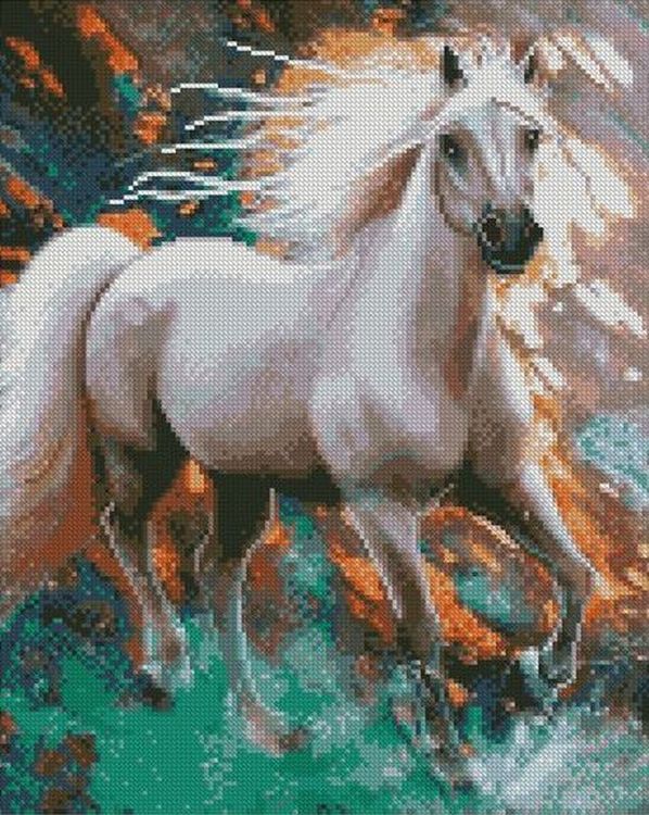Алмазная вышивка «Белый конь»