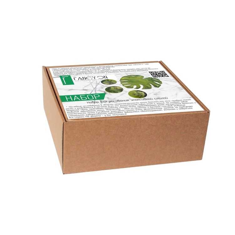 Набор для рисования эпоксидной смолой «Монстера», подарочная упаковка, FancyOn — картинка 4