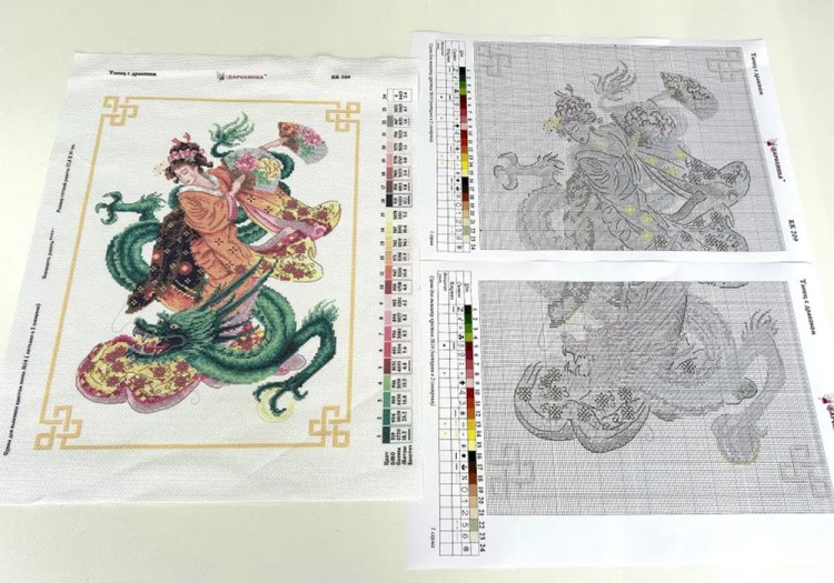 Рисунок на канве «Танец с драконом» — картинка 2
