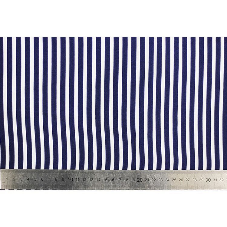 Ткань Штапель, микрополоска, 10 м, ширина 147 см, цвет: синий/белый, TBY — картинка 2