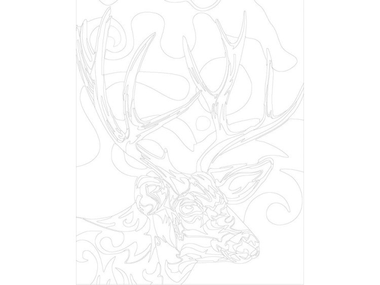 Картина по номерам «Радужный олень» — картинка 3