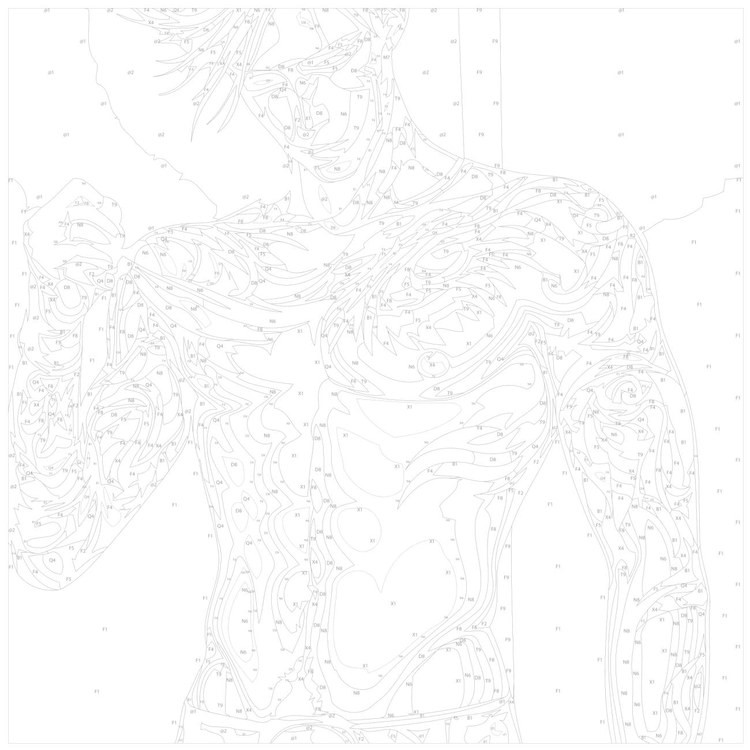 Картина по номерам «Блондин в татуировках» — картинка 3