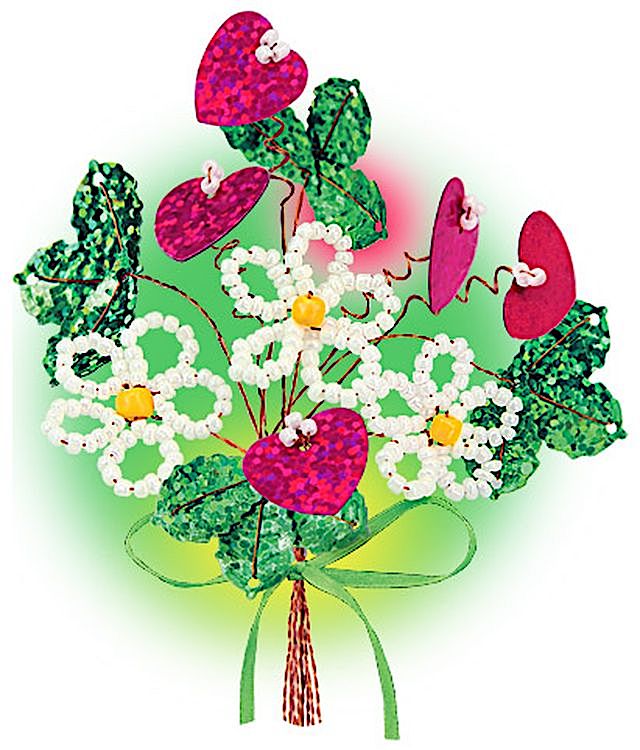 Набор для изготовления украшения «Букетик-бутоньерка. Земляничка», Клевер — картинка 2