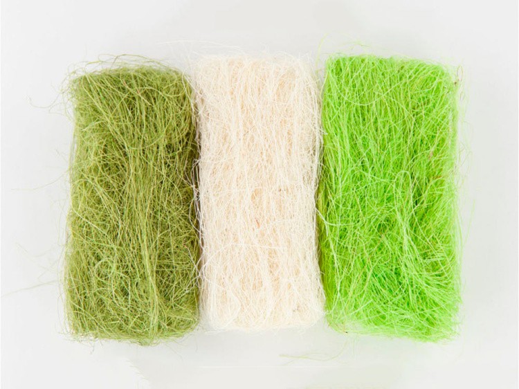 Сизалевое волокно MIX, цвет: 05 белый/светло-зеленый/темно-зеленый 30 г, Blumentag — картинка 2