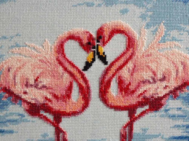 Набор для вышивания «Свидание фламинго» — картинка 3