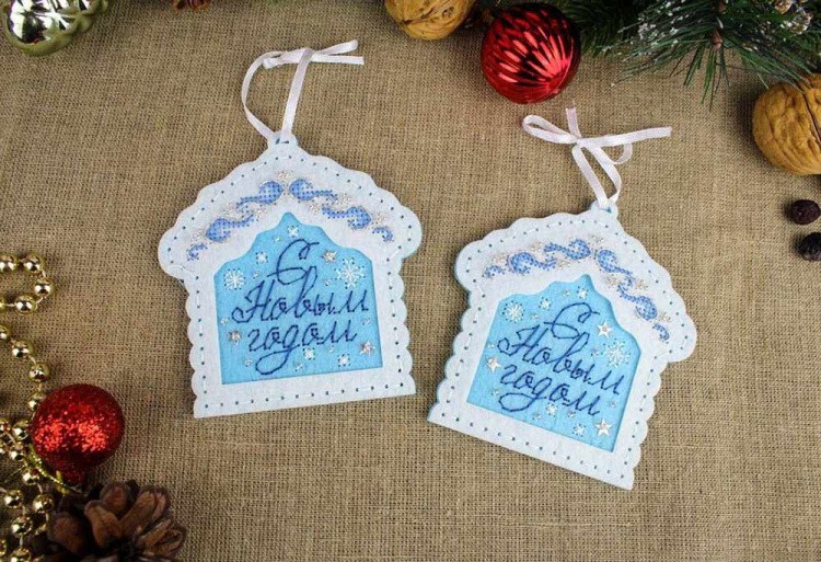 Набор для вышивания «Ёлочные домики. Набор из 2 шт.» — картинка 5