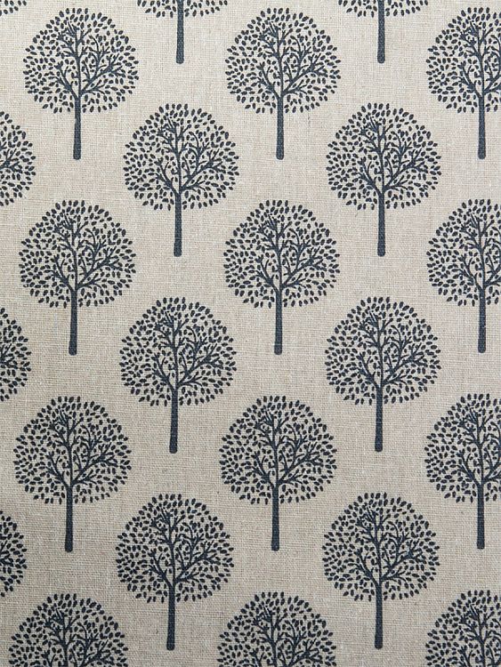 Ткань Лен, 140 г/м², 5 м x 150 см, цвет: молочный, серый, растительный принт, TBY — картинка 3