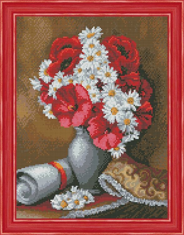 Алмазная вышивка «Пылкие маки» — картинка 2