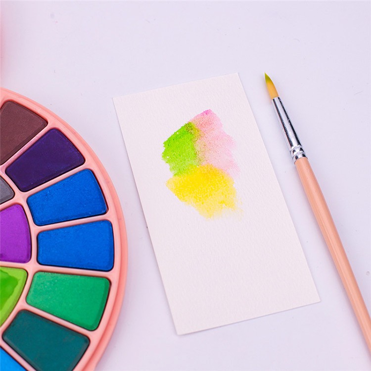 Набор акварельных красок HIMI розовый 24 цвета - 1 коробка — картинка 7