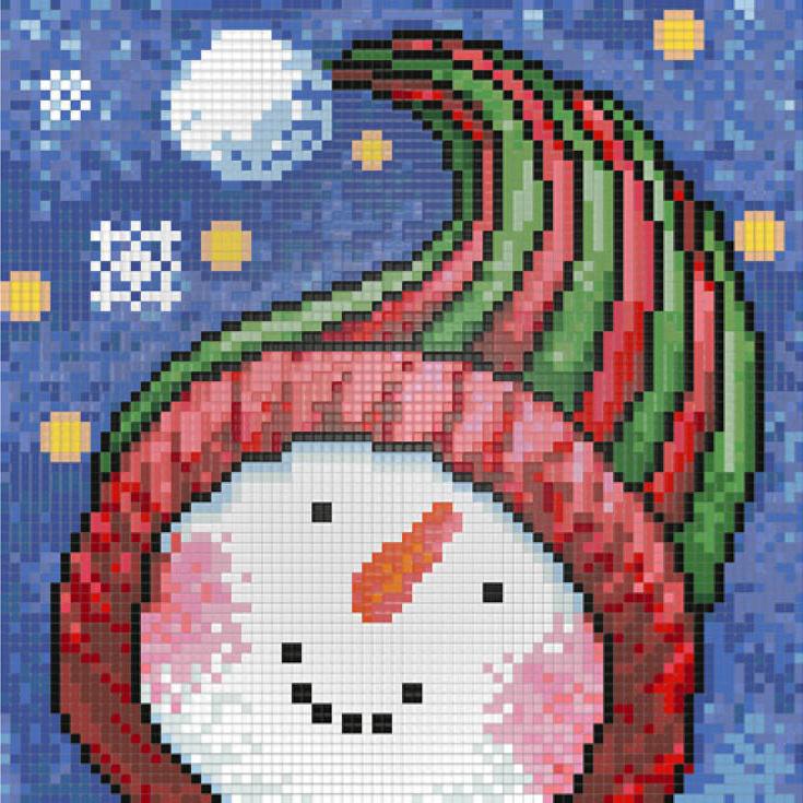 Алмазная вышивка «Портрет снеговика»