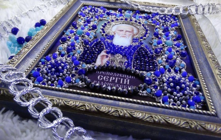 Набор вышивки хрустальными камнями «Святой Сергий Радонежский» — картинка 4