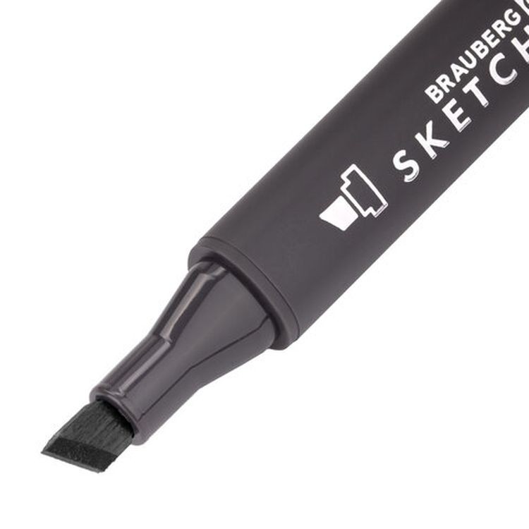 Маркер для скетчинга двусторонний 1 мм - 6 мм BRAUBERG ART CLASSIC, цвет: оксид хрома зеленый — картинка 3