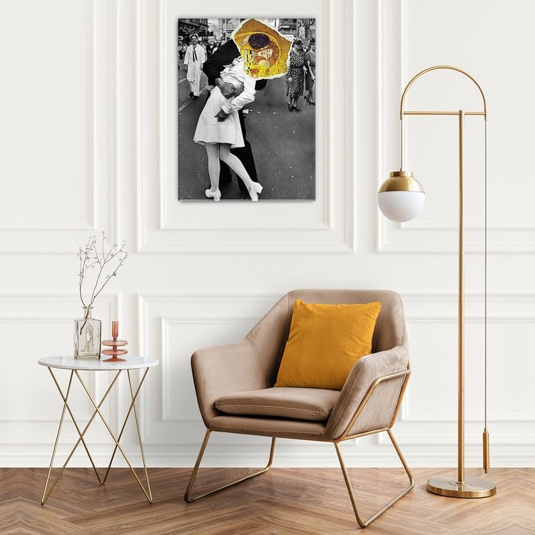 Картина по номерам с поталью «Поцелуй» — картинка 7