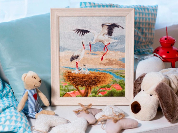 Набор для вышивания «Аисты на крыше» — картинка 4