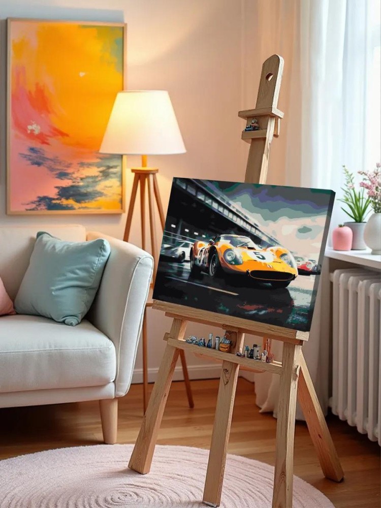 Картина по номерам «Машины: Гонка в пасмурную погоду» — картинка 10