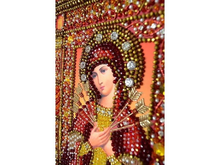 Набор вышивки хрустальными камнями «Богородица Семистрельная» — картинка 2