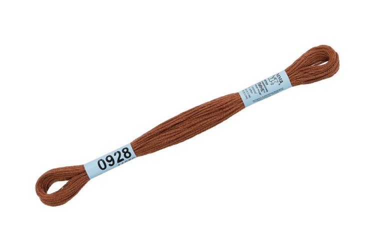 Нитки для вышивания Gamma мулине, 24 шт. по 8 м, цвет: 0928 коричневый — картинка 2